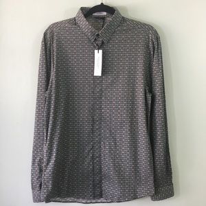 🔥NWT Versace Camicia Trend Long Sleeve Shirt, 40